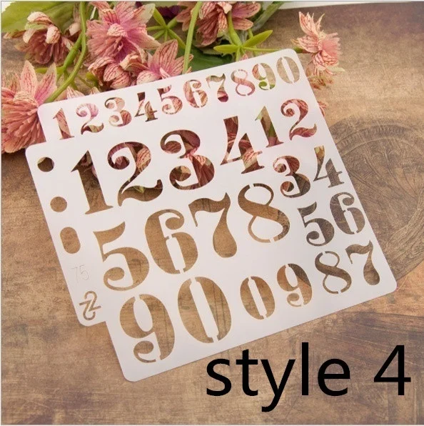 4Pcs/set 13 * 13cm Alphabet Letter Stencils Template Painting Scrapbooking Embossing Stamping Album Card DIY HIP