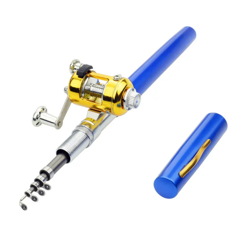 

Outdoor Pocket Pen Fishing Rod Telescopic Fishing Rod Mini Stream Rod Pen Sized Fishing Rod With Reel Wheel Fishing Equipment