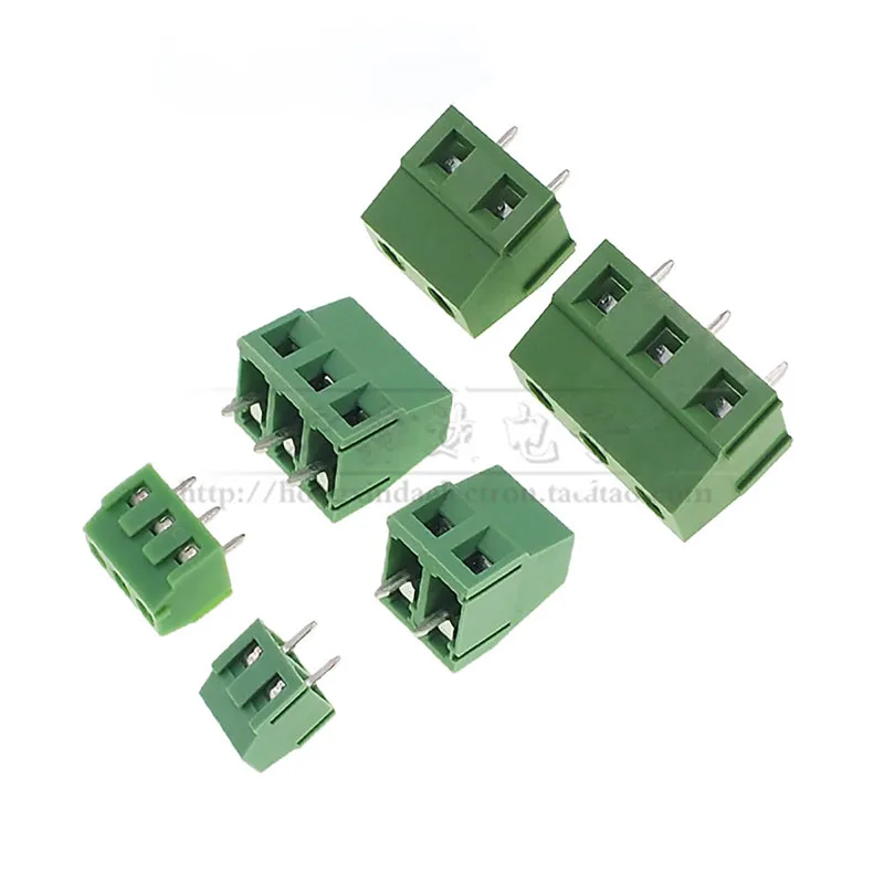 

100 pcs KF128 3.81/5.0/7.5MM terminal block green can be spliced screw PCB terminal