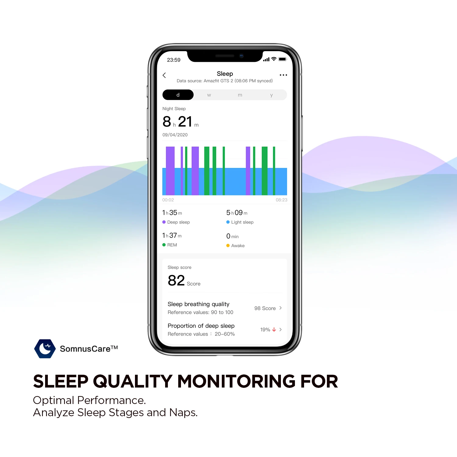 Amazfit-reloj inteligente GTS 2 para Android e IOS, pulsera con control del ritmo cardíaco, 24H, calidad del sueño, batería de 7 días, 43mm, nuevo