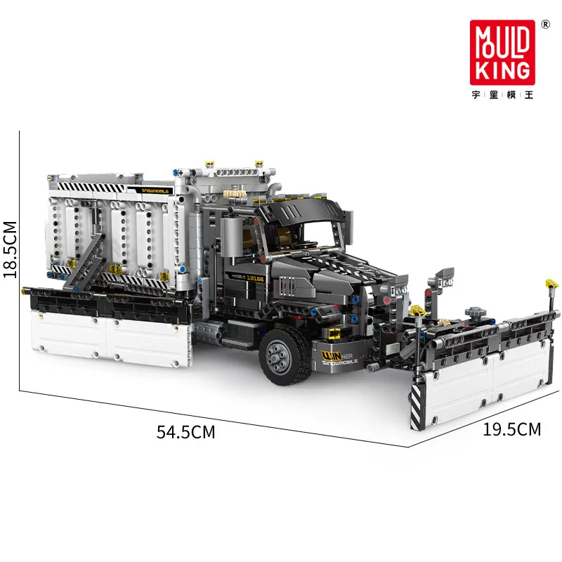 MOULD KING 13144 High-Tech The Arakawa Moc Tow Off-road Truck Tatra 813 8x8 Snowplow With 27092 Building Blocks Brick Toys Gifts