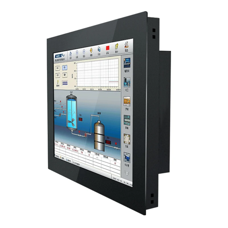 

17 Inch Industrial LCD Monitor Desktop Screen with VGA HDMI DVI Interface Display Screen Buckle Installation 1280*1024