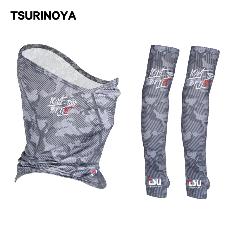 TSURINOYA Head Neck Arm Sun Protector UV Protection Fishing Mask Breathable High Elasticity Quick Dry Protective Arm Sleeve