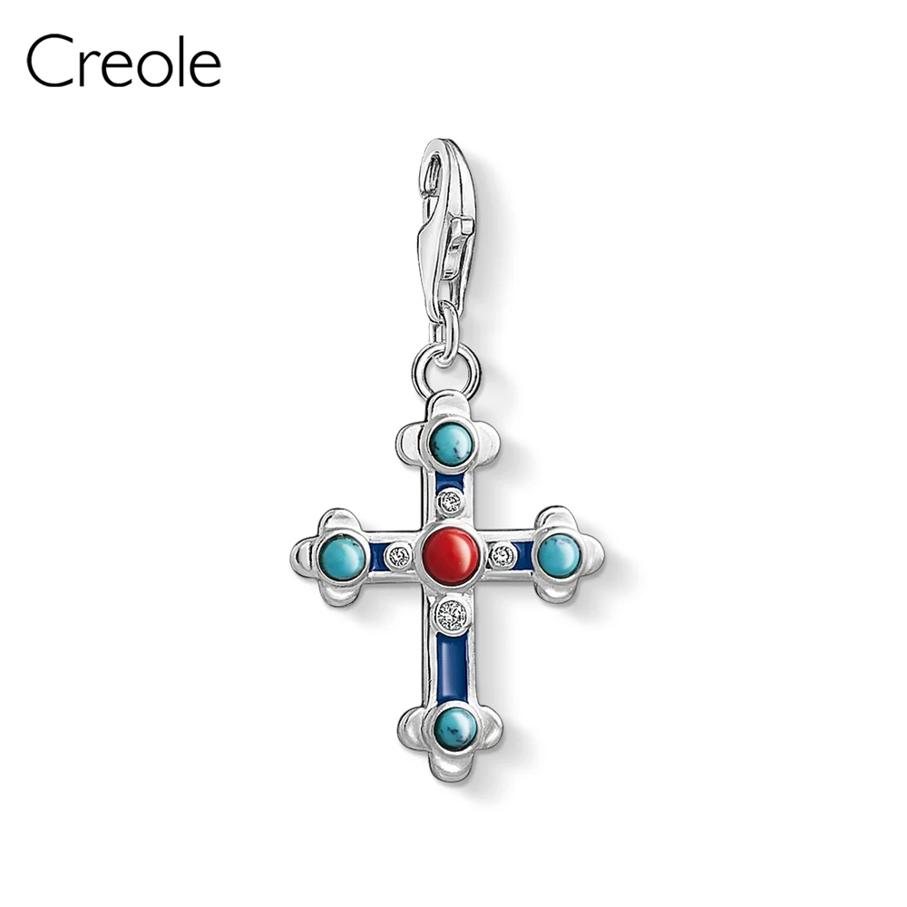 Boho Feather Moon Stars Tooth Cloverleaf Cactus Auntie Heart Cross Charm Pendant,2019 Fashion Jewelry 925 Sterling Silver Gift