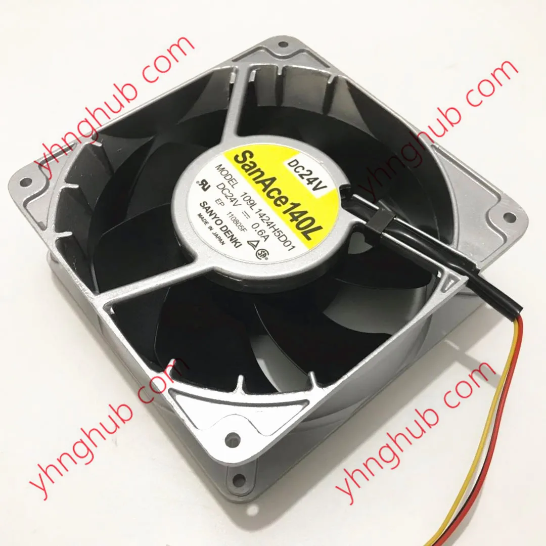 

SANYO DENKI 109L1424H5D01 DC 24V 0.60A 140X140X51mm Server Cooling Fan