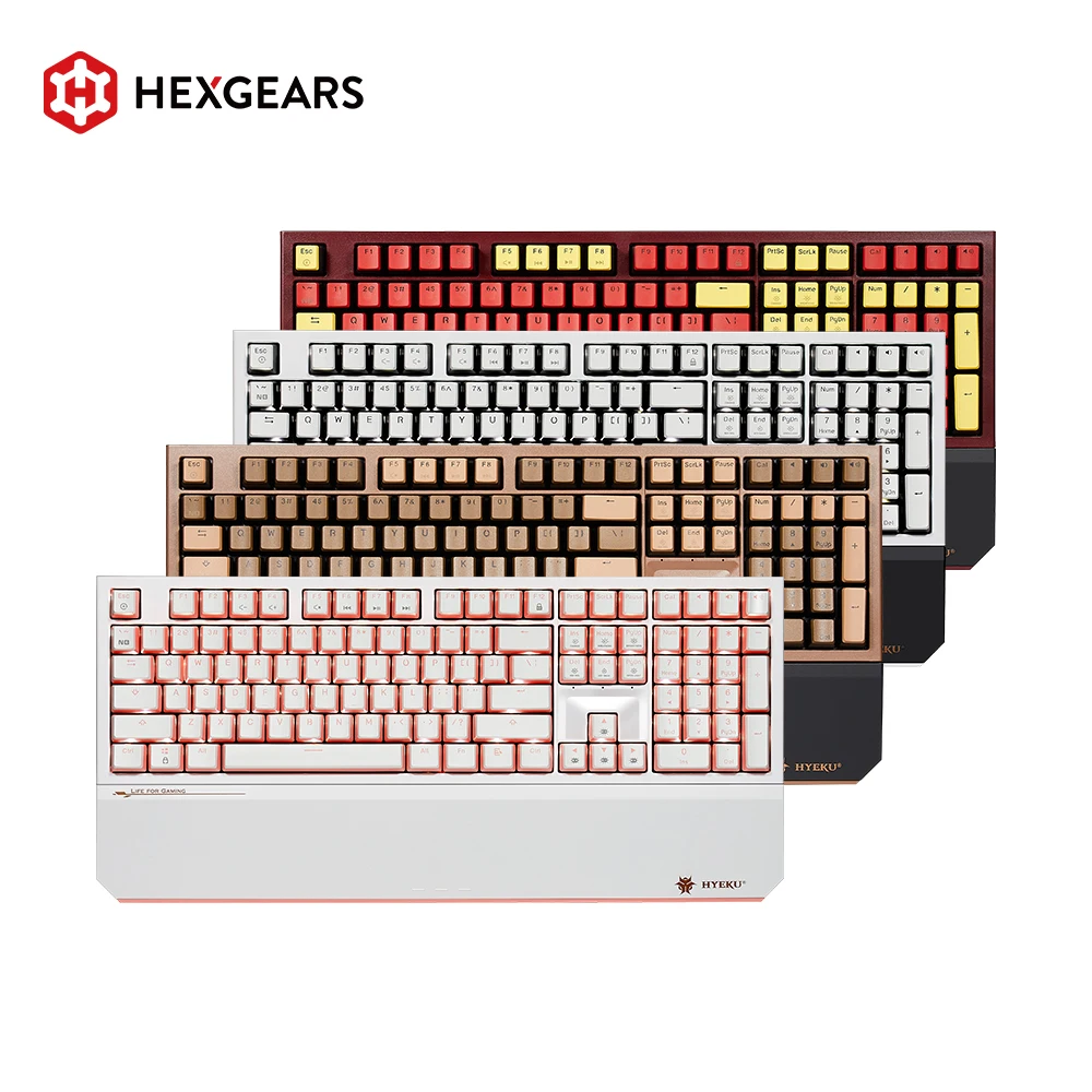 

HEXGEARS X5 Mechanical Keyboard With Hand Rest 108 Keys PBT Keycap Kailh Upgrade BOX Switch USB /2.4Ghz Wireless Gamer Keyboard