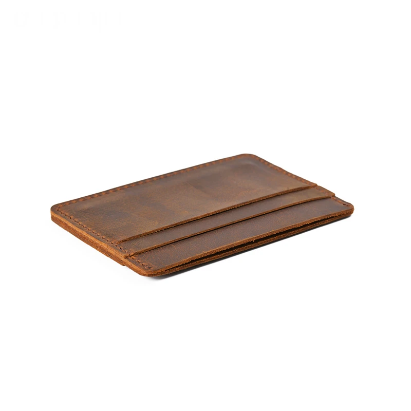 Mới Đơn Giản Thẻ Tín Dụng Ví Nam Da Thật Chính Hãng Da Nữ Slim Chứng Minh Thư Giá Đỡ Da Ngựa Thẻ Xe Buýt Ốp Lưng Mini ví Tiền