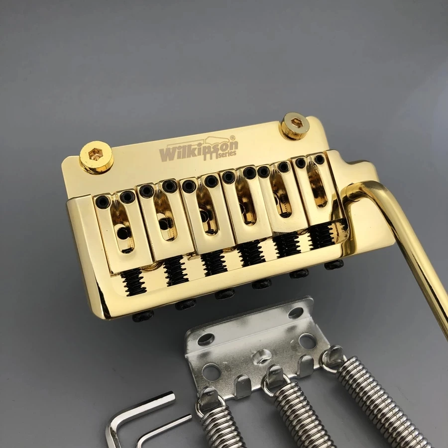 Wilkinson 2 post point Golden Gold Double swing Electric Guitar Tremolo System Bridge for ST and suhr guitar WOV08