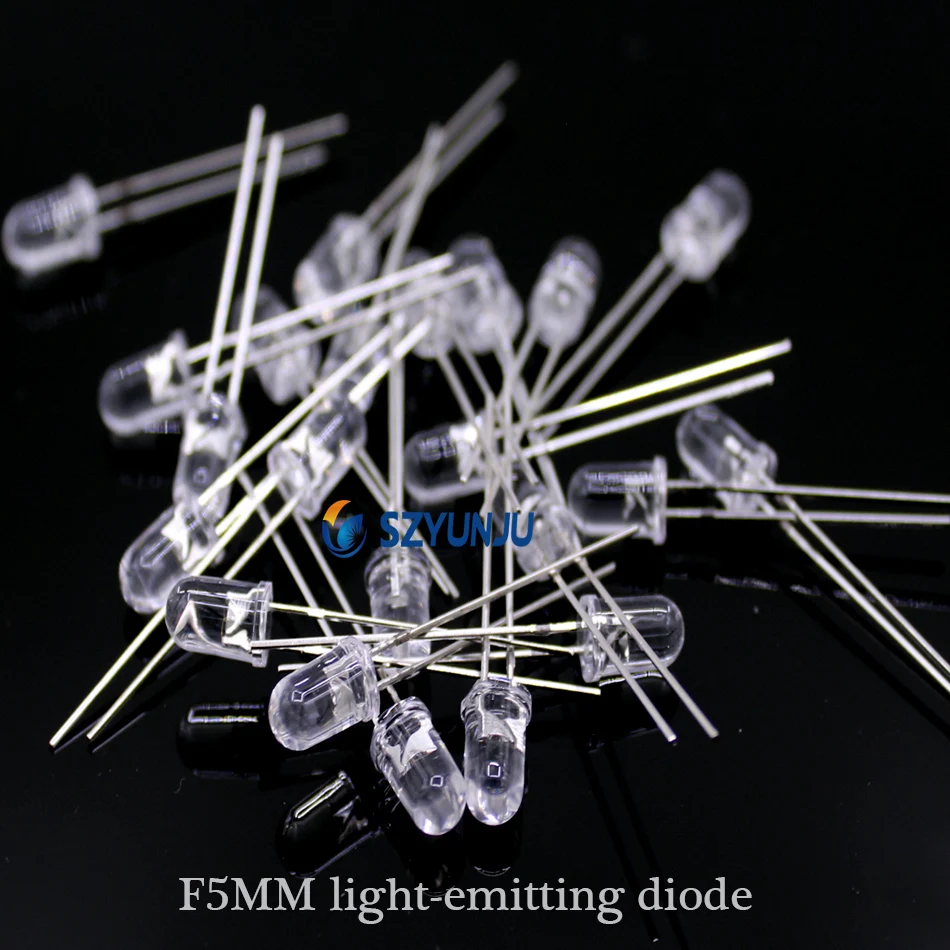 10PCS UV 365nm LED Diode DIP 3mm 5mm Diodes Clear UV  LED  Ultraviolet Ultra Violet LED Kit