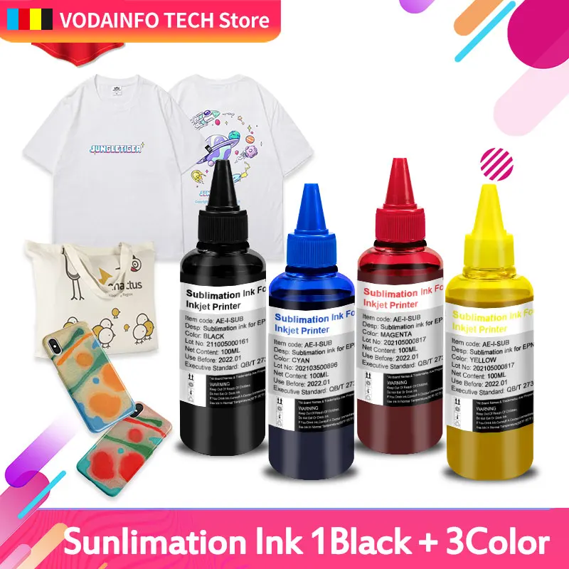 

BottLe Inkjet Sublimation Ink Refill Universal 100ML For Epson Desktop Printer Heat Transfer Kit Press Used Mug Cup T-Shirt