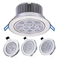 Luminária led dimerizável redonda para teto, 3w, 6w, 10w, 14w, 18w com embutir em cob, iluminação interna