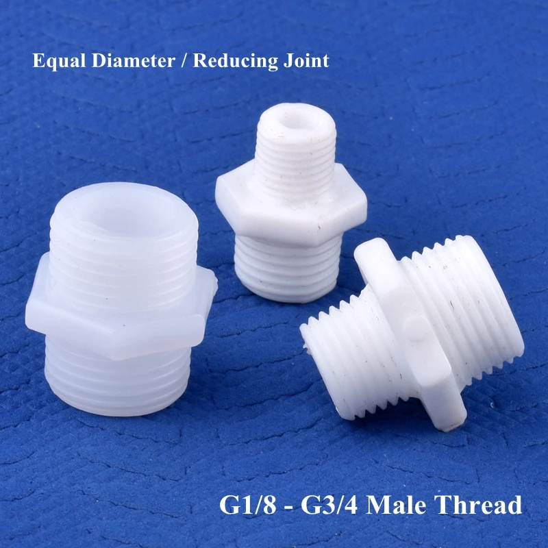 

5~200pcs G1/8~G3/4 Male Thread Joint Screw Nipple Aquarium Tank Equal Dia Reducing Joints Garden Irrigation Water Pipe Connector