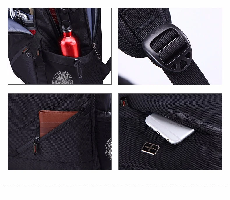 SWICKY brand woman men MP3 music USB charging fashion business casual tourist theft waterproof 15.6 inch Laptop backpack