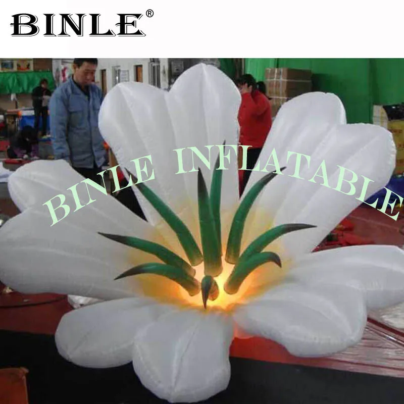 Entertainment stage show 1.5mD colorful LED large inflatable flower decoration for festive and party supplies