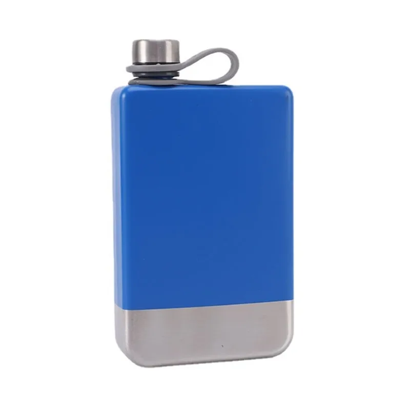 9oz Paint Portable Wine Bottle Stainless Steel Hip Flask Creative Flat Outdoor Liquor Bottle