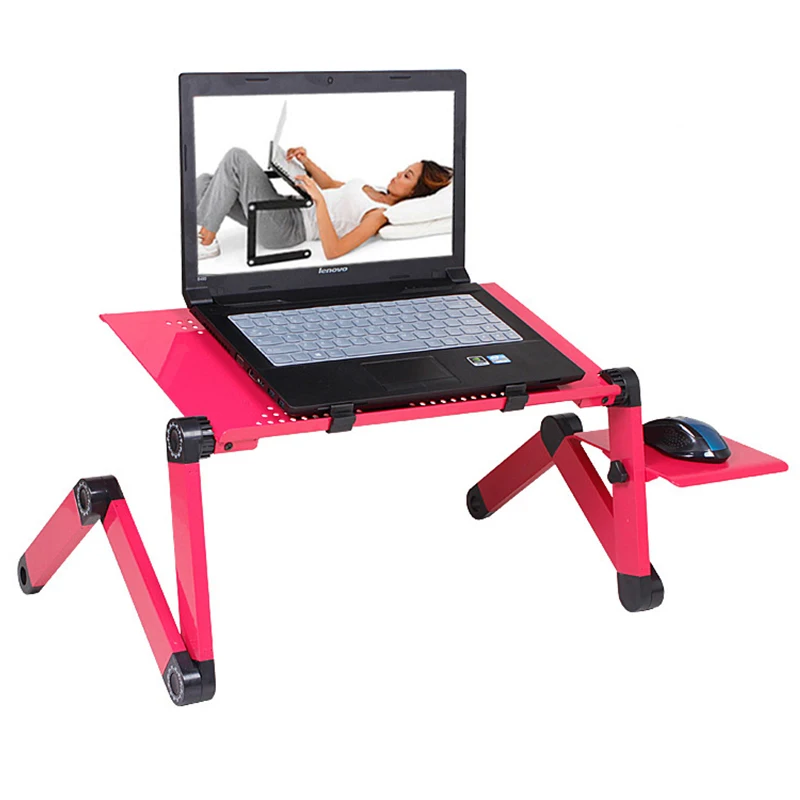 Suporte portátil para notebook, mesa dobrável para pc, sofá, mesa, ergonomia ajustável, prateleira de liga de alumínio