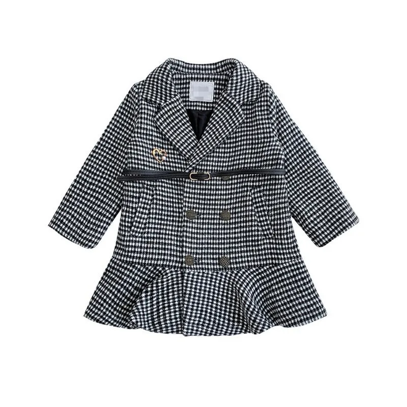 Manteau en laine chaud et épais pour bébé fille, veste en coton avec poches et boutons, vêtements pour enfants, collection automne hiver 2024