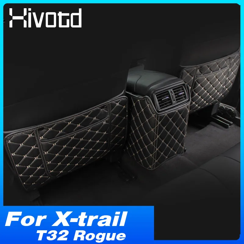 Auto Anti-kick Mat Seat Back Protect Organizer Pad Interior Decoration Accessories For Nissan X-trail Xtrail T32 Rogue 2020-2014