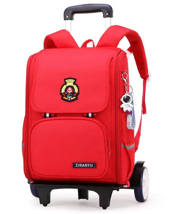 School bagTrolley for boys  kids School Rolling Backpack Bag Student Wheeled backpack for children Trolley Backpack with cart