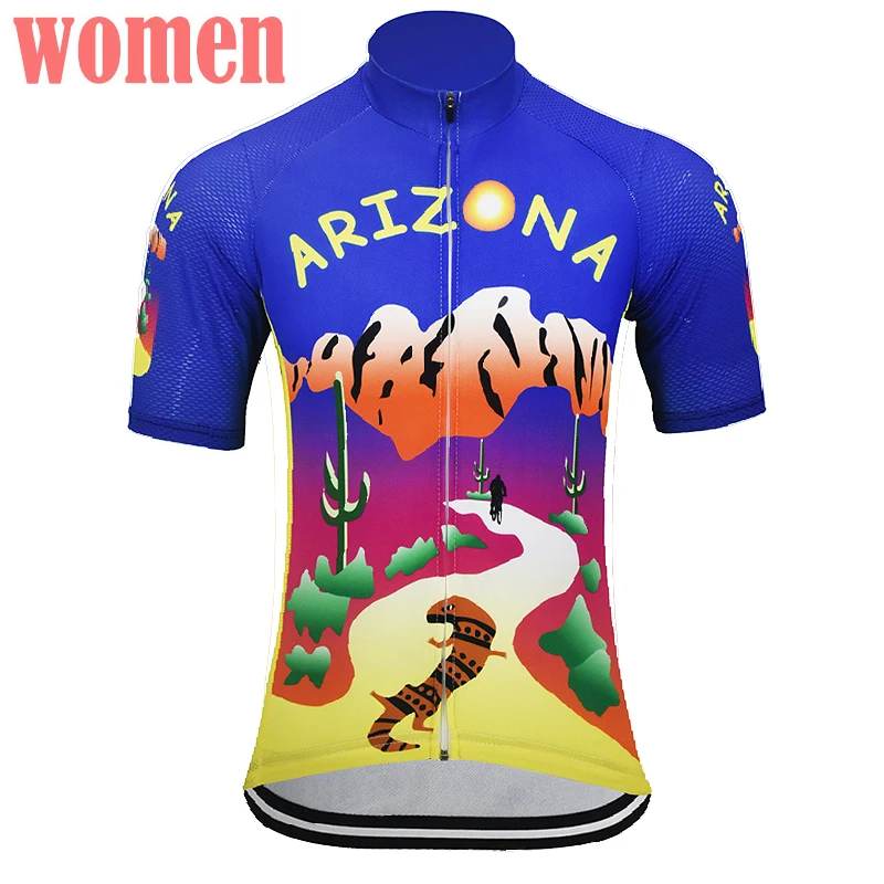 Arizona women cycling jersey blue cycling top bike wear cycling clothing road bike clothing  braetan