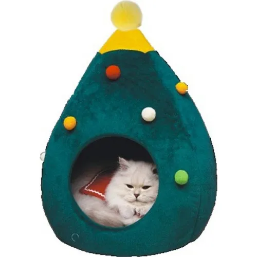 Pericat Cat Bed Cat House Christmas Pine