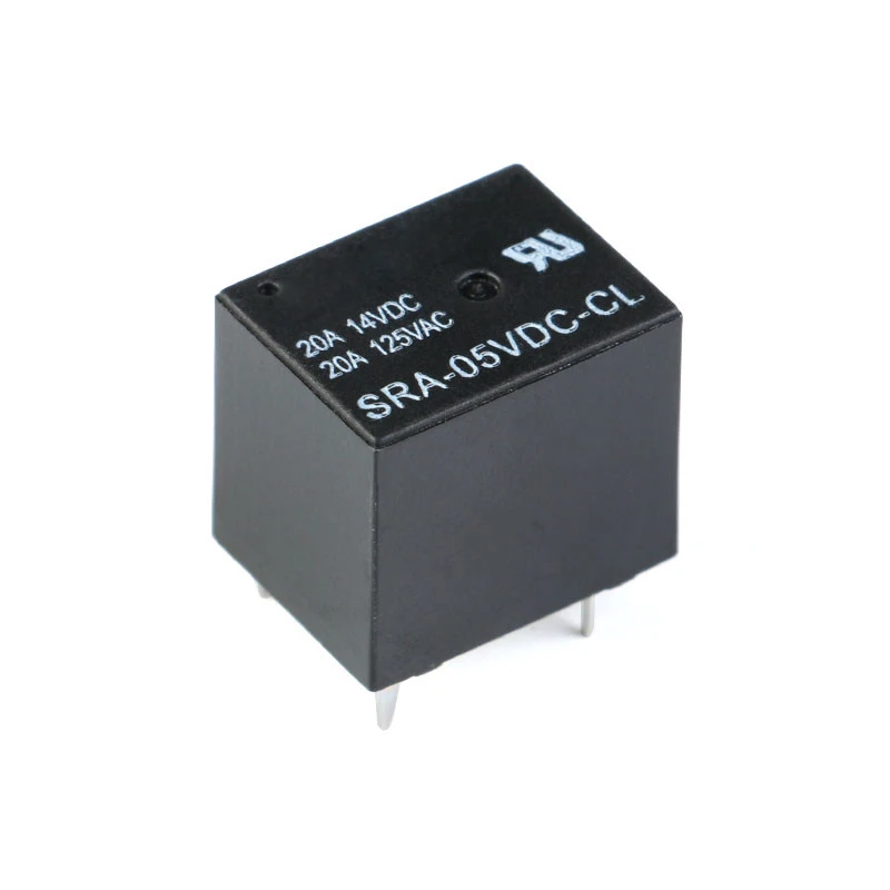 2Pcs 5V 12V 24V 20A DC Power Relay SRA-05VDC-CL SRA-12VDC-CL SRA-24VDC-CL 5Pin PCB Type In stock Black Automobile relay