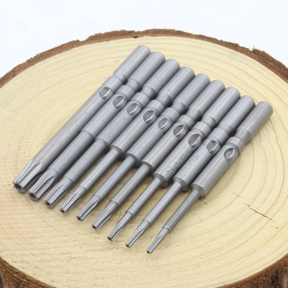 1Pc 801 T7-T25 60MM Torx Screwdriver Bit Set 5mm Round Shank Electric Screwdriver Bits Hand Tools