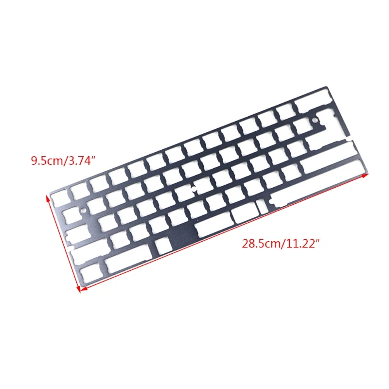 Gray 60% Aluminum Mechanical Keyboard Plate Support GK64 DZ60 GH60 -Board