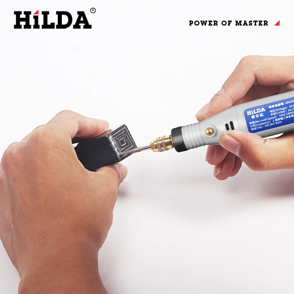 Hilda-mini caneta gravura, mini broca, ferramenta rotativa com conjunto de acessórios de moagem, multifunções, 18v