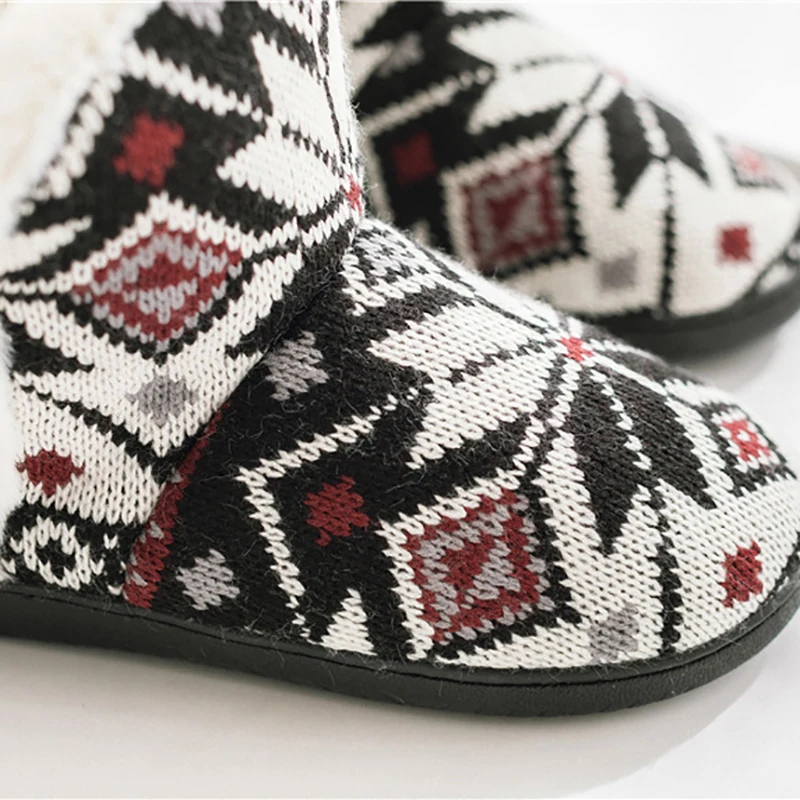 Cotton Home Shoes Floor Slippers Non-slip Men Women Soft Shoes Winter Women Slippers Couples Lovers Wool Warm Plush Indoor Snow