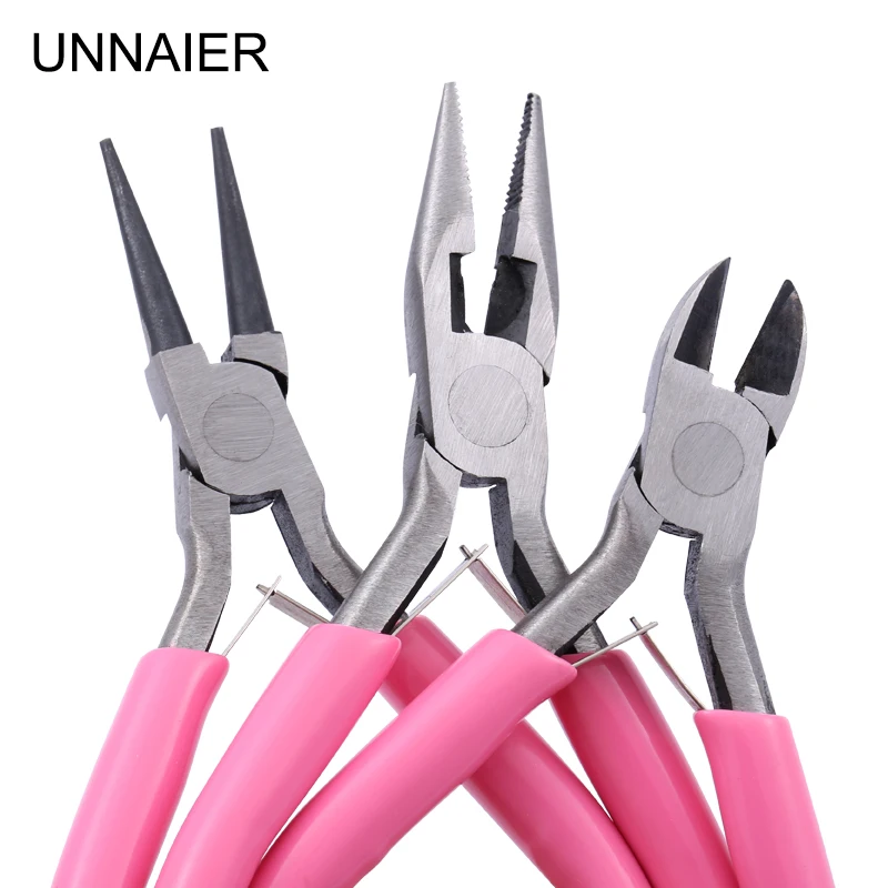 UNNAIER 1/3 Piece Jewelry Making Tools Professional Jewelry Pliers Tool Accessories Clips Jewelry Tools DIY Set