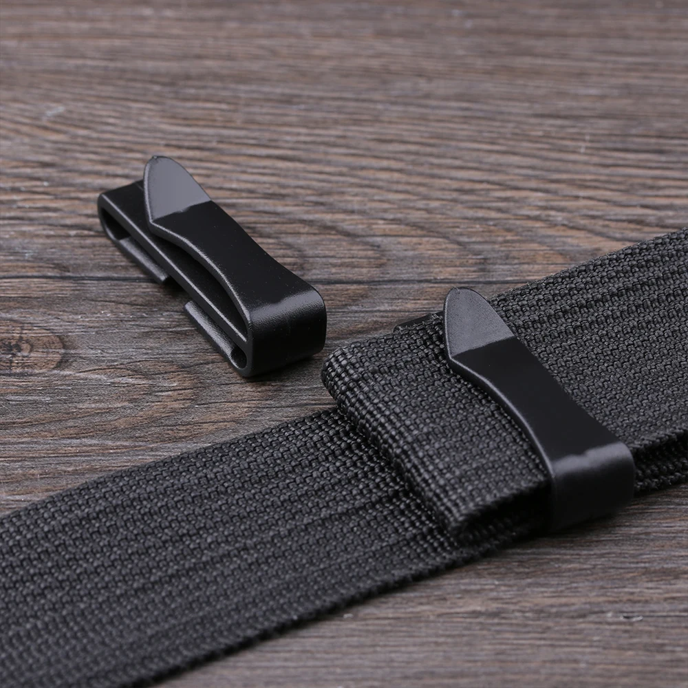 10pcs Quick Slip Keeper Buckle Clip Slider Belt Loop Plastic Black Adjustable Outdoor Backpack Strap Webbing 20/25/32/38/50mm