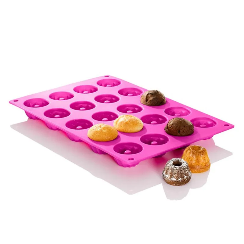 20cup 30*20cm Savarin(Dia 4cm) Silicone Cake Mold Mini Cake Pan Pudding Chocolate Mold Muffin Mould DIY Baking Tools