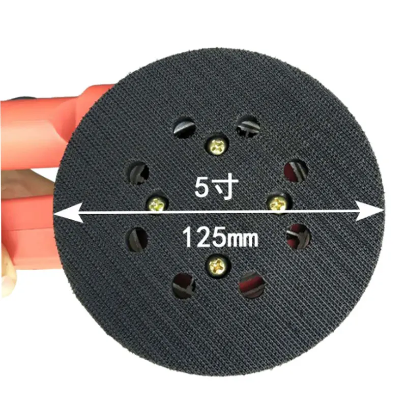 5 pollici 125 MM tampone abrasivo per Back-up a 8 fori 3/4 tampone di supporto per levigatrice a strappo per unghie per levigatrice orbitale elettrica Makita