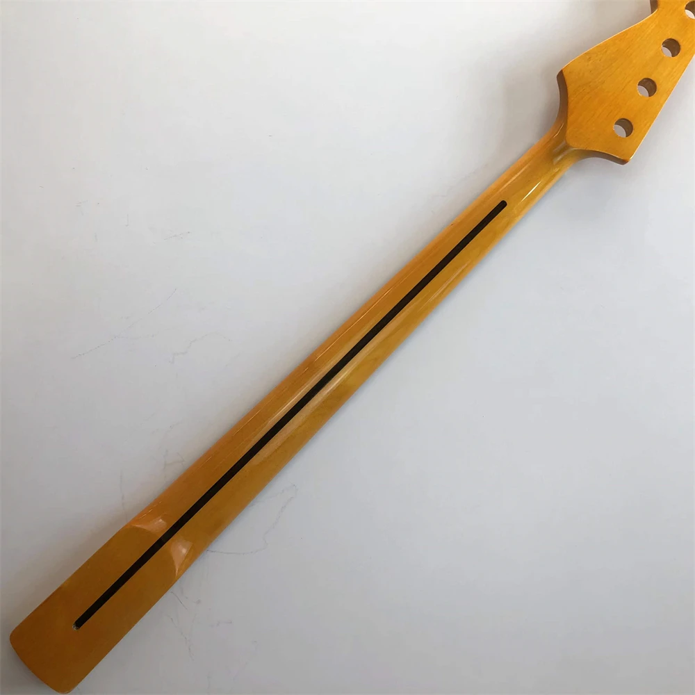 4 String Electric guitar bass neck Maple20fret 34inch Rosewood fingerboard Yellow gloss DIY