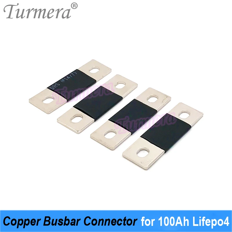 Turmera-Conector de barras de cobre 300A para batería Lifepo4 de 3,2 V, 100Ah, para sistema de energía Solar de 12V, uso de fuente de alimentación incontinuo