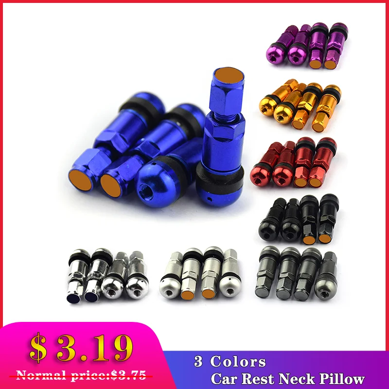 4pcs / set Universal Motorcycle Car Wheel Tubeless Tire Valve Air Caps for Tire Valve Stem Aluminum Metal Air Valve Stem