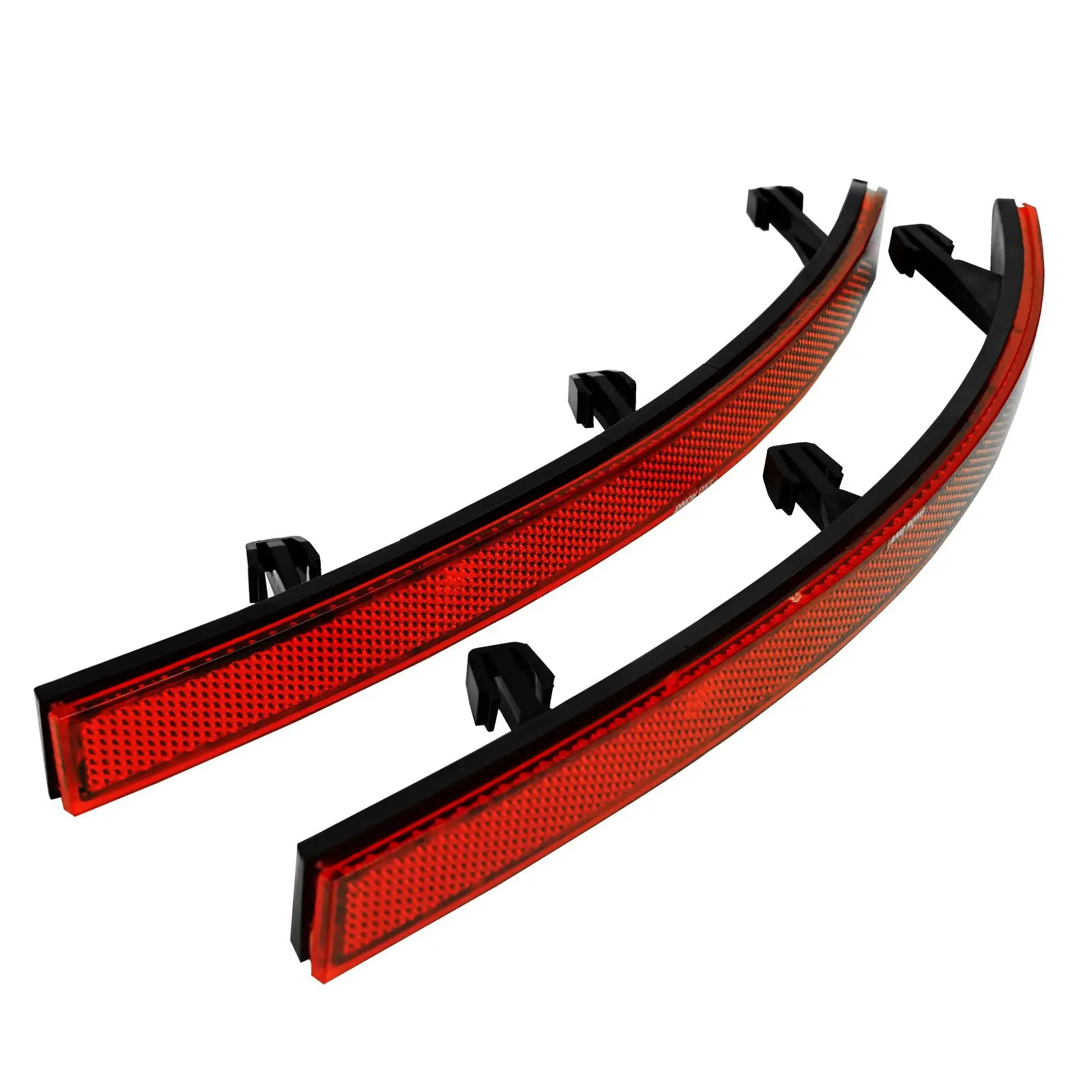 ANGRONG 2x Rear Bumper Reflector Red Lens Cover No Light L+R For VW Tiguan 5N 2008-2015