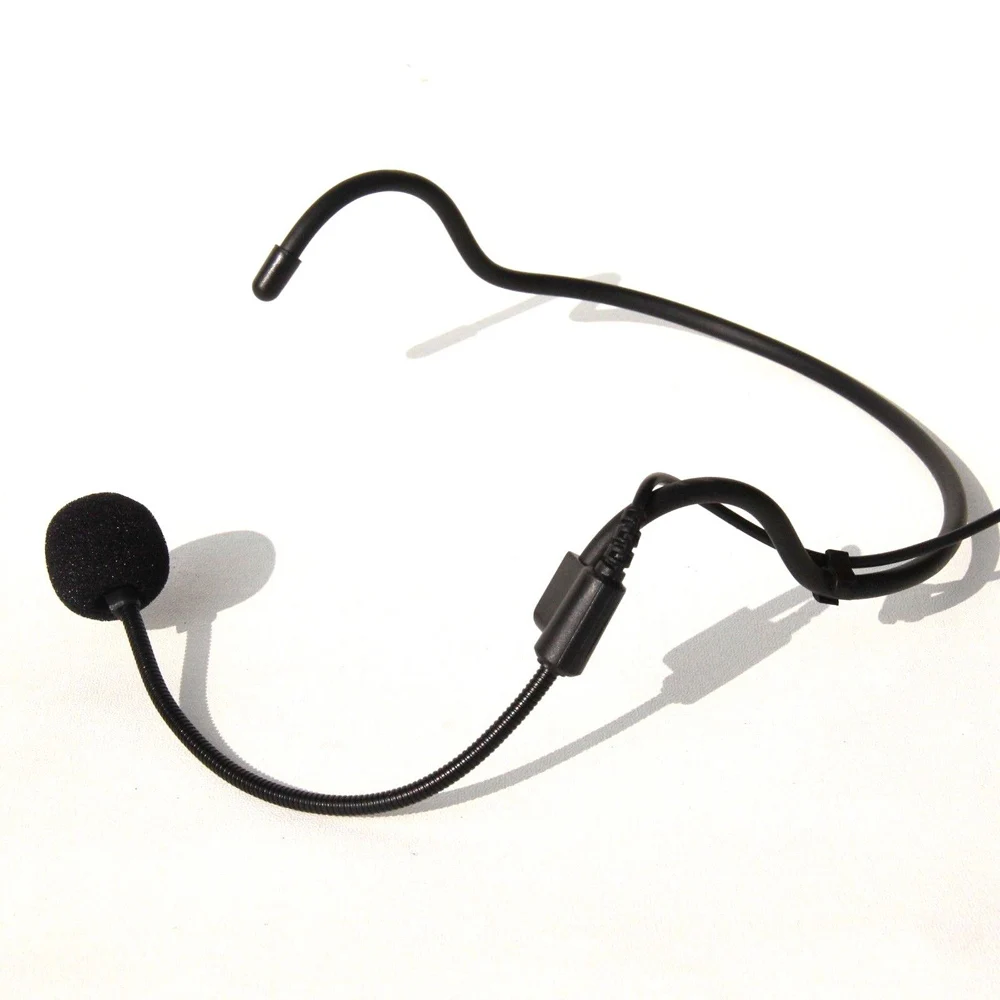 Standard Bolymic Headset Microphone mic For Sennheiser EW100, EW300, EW500 Unidirectional Black