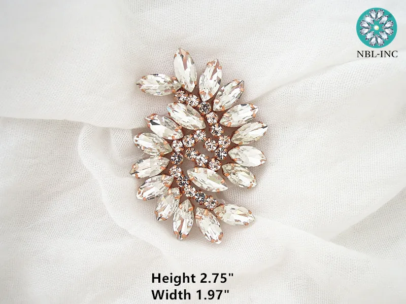 (1PC) Silver gold rose gold crystal rhinestone bridal wedding applique sew on iron on for dress WDD0771