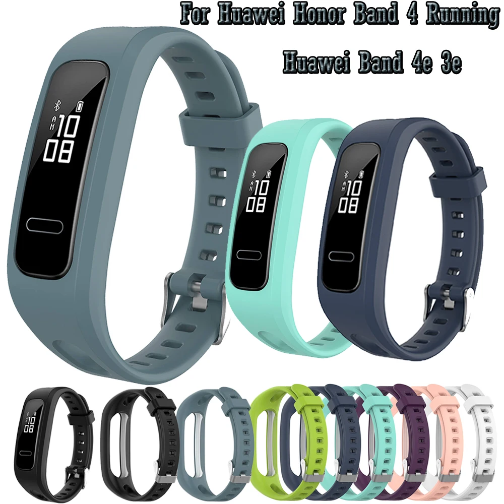 

Ремешок силиконовый для Huawei Honor Band 4 Running/Huawei Band 4e 3e, спортивный браслет для смарт-часов