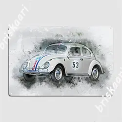 Herbie The Beetle Bug Metal Plaque Poster Bar Cave Wall Plaque Cinema Living Room Vintage Tin Sign Poster