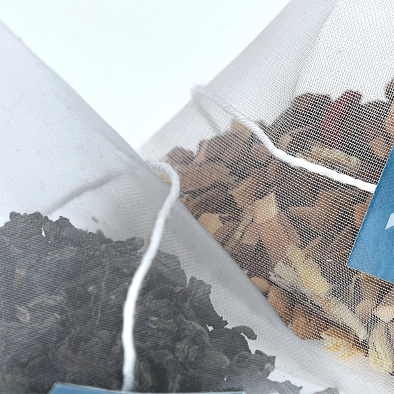 100PCS Pyramide Tee Tasche Filter Nylon Tee Tasche Einzelnen String Label Transparent Zukommen G32A