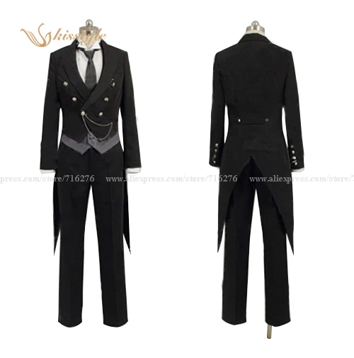 

Kisstyle Fashion Black Butler 2 Kuroshitsuji Sebastian Sebastian Michaelis Uniform Clothing Cosplay Costume,Customized Accepted