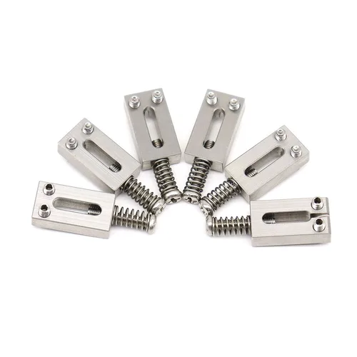 Imagen 2 del producto 6 uds monturas de puente de guitarra versión mejorada acero inoxidable sólido 10,5mm tornillo de níquel
