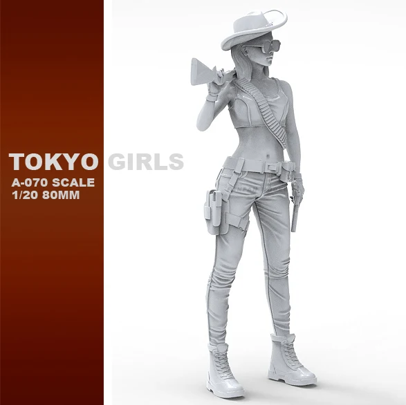 1/20 Resin Kits Tokyo Beauty Girl Soldier Series Resin Soldier self-assembled  A-070