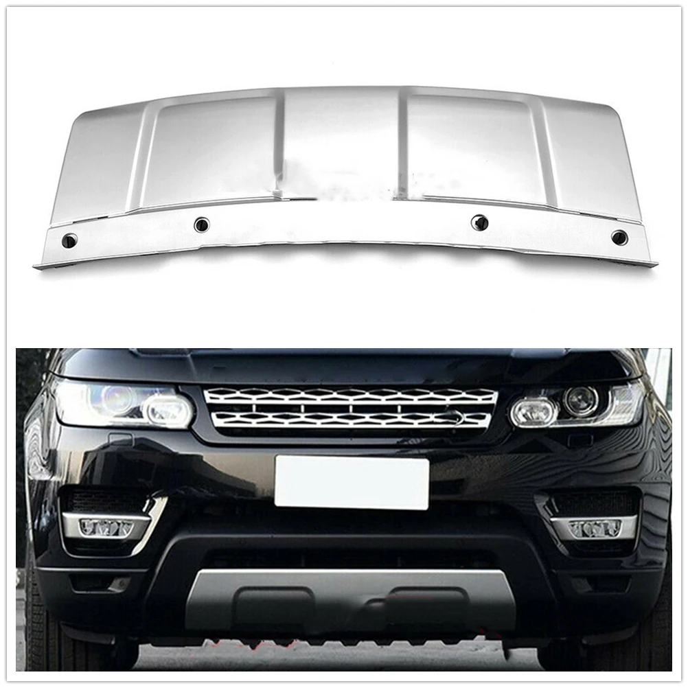 

Front Bumper Guard Tow Trailer Cover For Land Rover Range Rover Sport 2014-2017 L494 Silver Haul Skid Plate Fender Lip LR045040