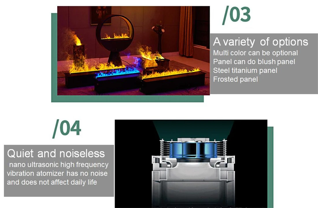 Imagem -04 - Led Smart Vaporizer Lareira Elétrica 3d Water Vapor Anos de Garantia 120cm