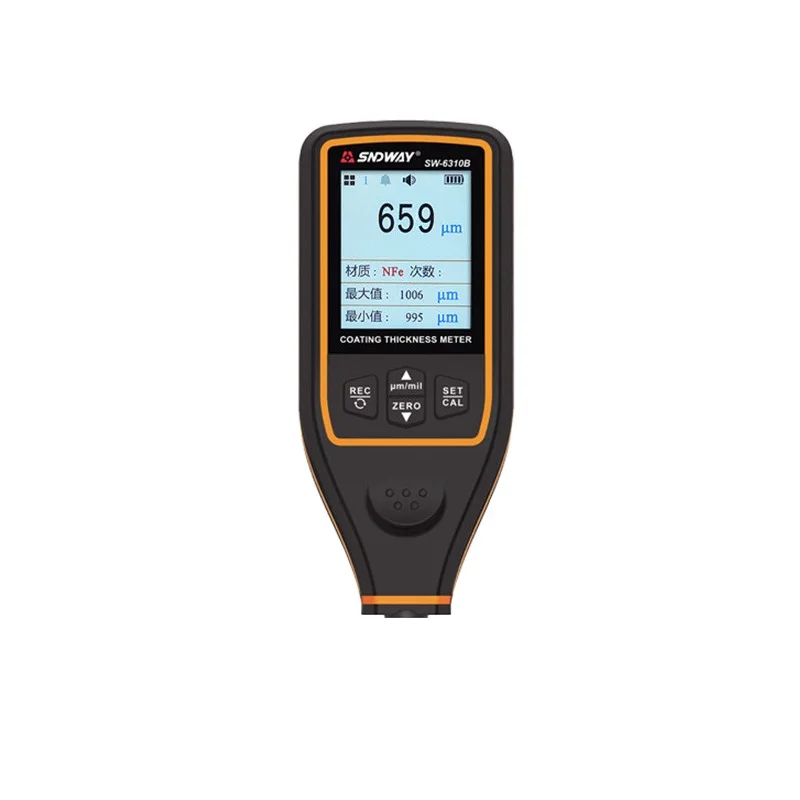 SW-6310B USB Paint Coating Thickness Gauge 2.0 Inch Rotating Screen High Precision Digital Width Meter Measuring Instruments