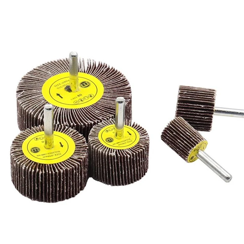 16-80Mm 80 Nhám Nhám Nắp Bánh Xe Đĩa Mài Dremel Phụ Kiện Giấy Nhám Dụng Cụ Đánh Bóng 6Mm lắc Chân Cho Khoan